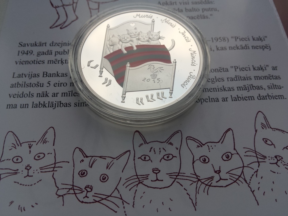 Liels pieprasījums pec 'Pasaku monētas I, Pieci kaķi'. Iespējams tirāža tuvojas beigām.