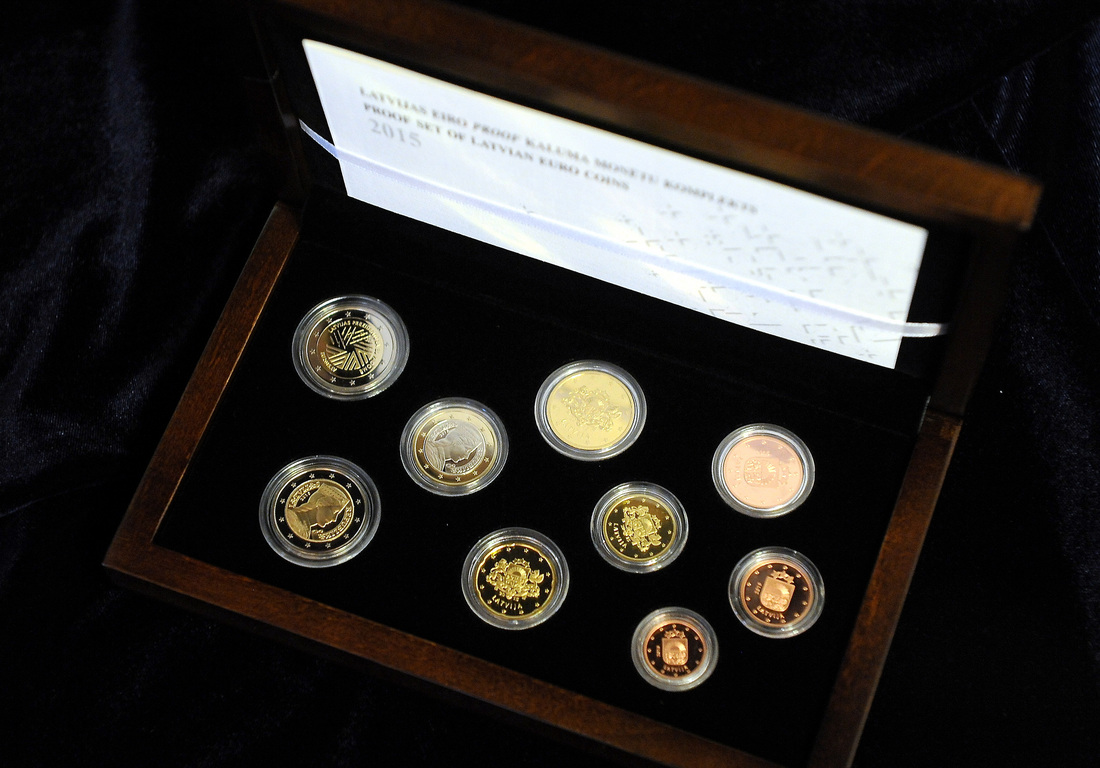 PROOF set Latvian Euro Coins 2015