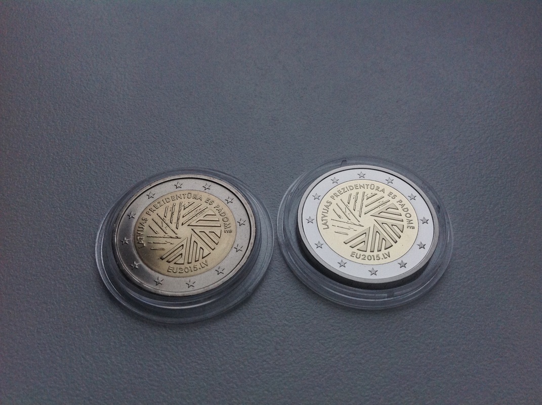 Latvian 2 euro commemorative coin Latvian Presidency in The Council of EU