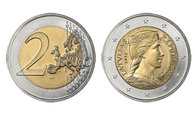 Latvijas 2 eiro monēta