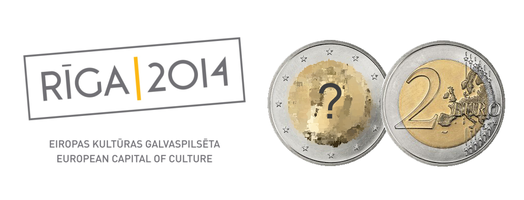 Pirma Latvijas piemiņas 2 eiro monēta Rīga 2014